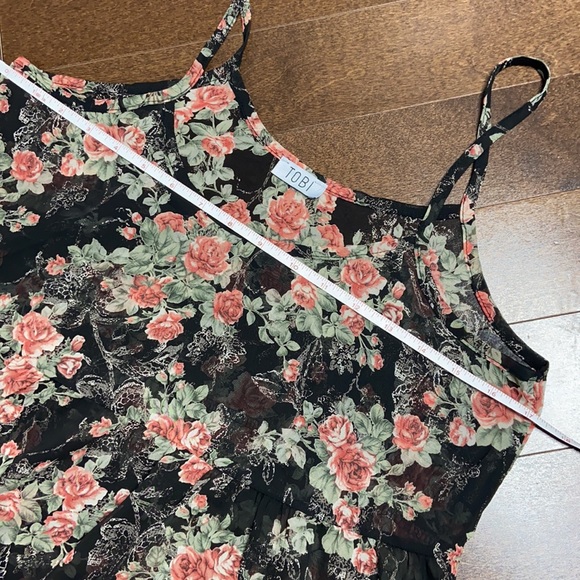 Toni Floral Sheer Multi Layered Beach Coverup Tank Dress - Picture 8 of 9